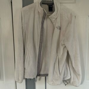 The North Face fuzzy fleece zip up jacket size M